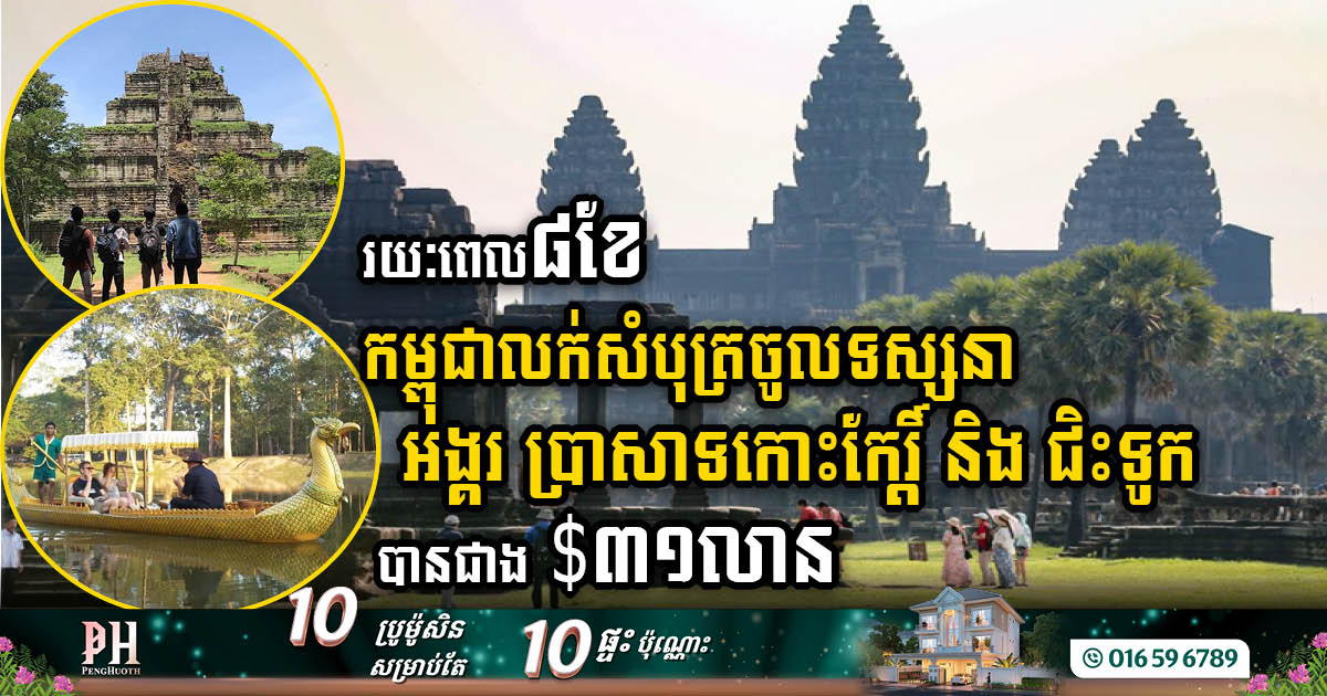 Cambodia Earns Over US$31 Million from Angkor, Koh Ker, and Boat Rides in 8 Months