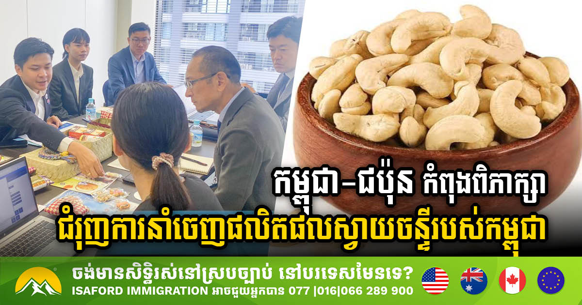 Cambodia and Japan Enhance Trade Ties to Boost Cambodia’s Cashew Export Potential