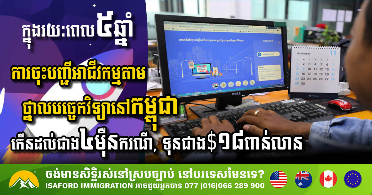 Surge in Cambodia’s Online Business Registration Platform (OBRP) over the past 5 years