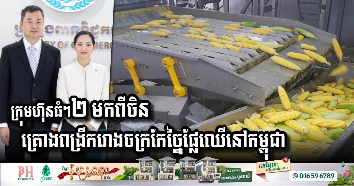 ក្រុមហ៊ុនធំៗ២ មកពីចិន គ្រោងពង្រីករោងចក្រកែច្នៃផ្លែឈើនៅកម្ពុជា