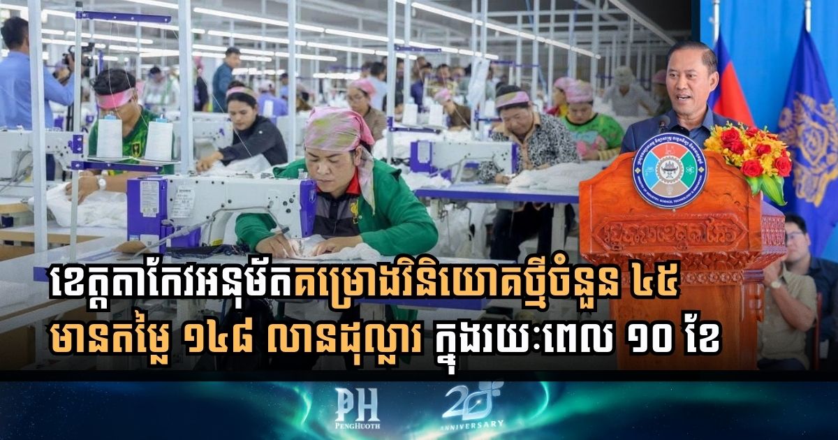 Manufacturing Surge: Takeo Province Secures $148 Million in Diverse New Investments