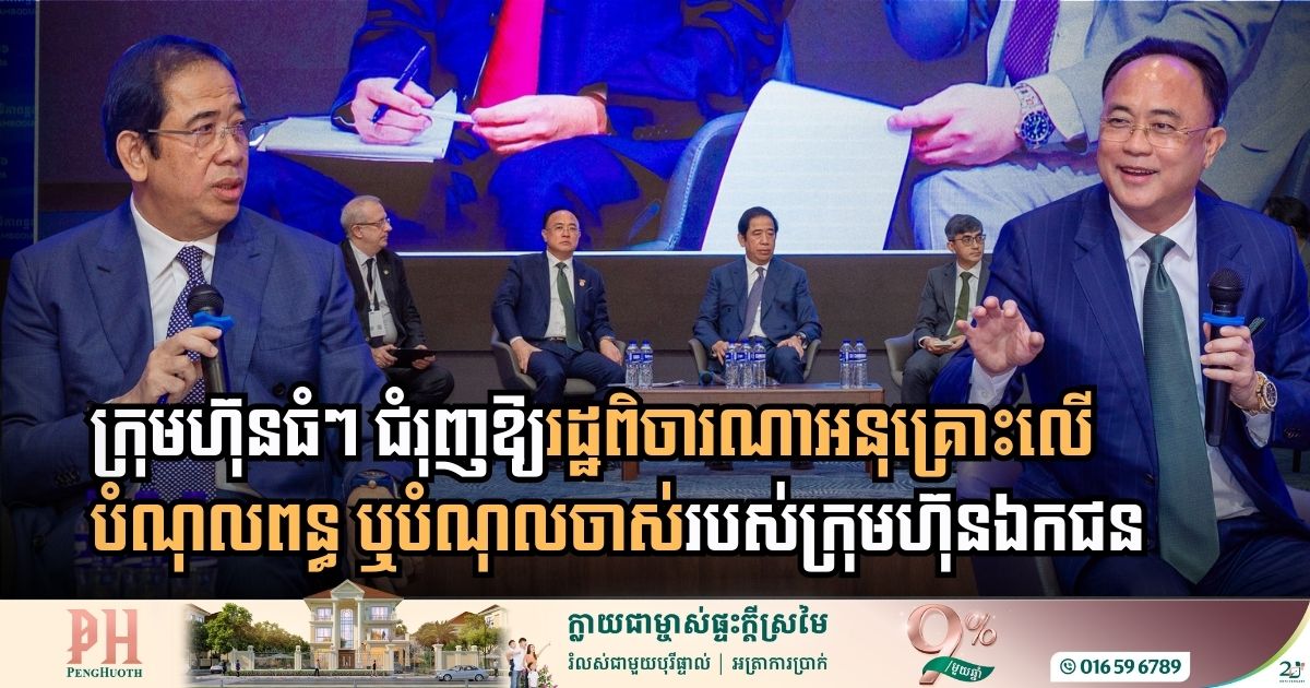អ្នកធុរកិច្ចកម្ពុជា ជំរុញឱ្យរដ្ឋពិចារណាអនុគ្រោះលើបំណុលពន្ធ ឬបំណុលចាស់របស់ក្រុមហ៊ុនឯកជន